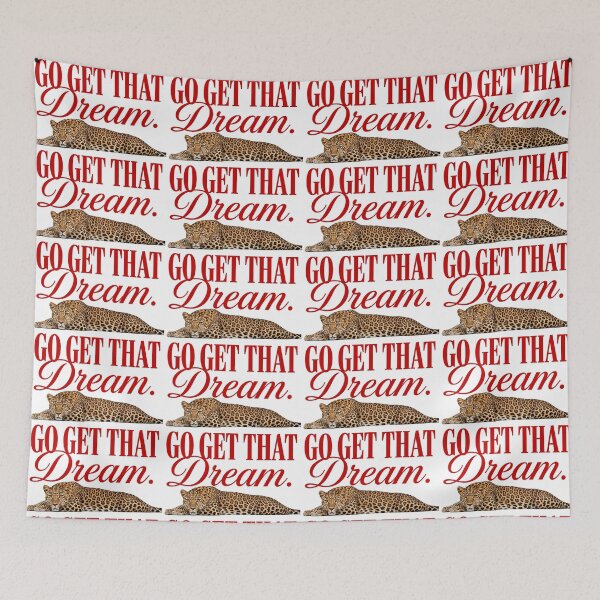 Item preview, Go Get That Dream - Bold Leopard Motivational Typography Art   designed and sold by Ladybug223.