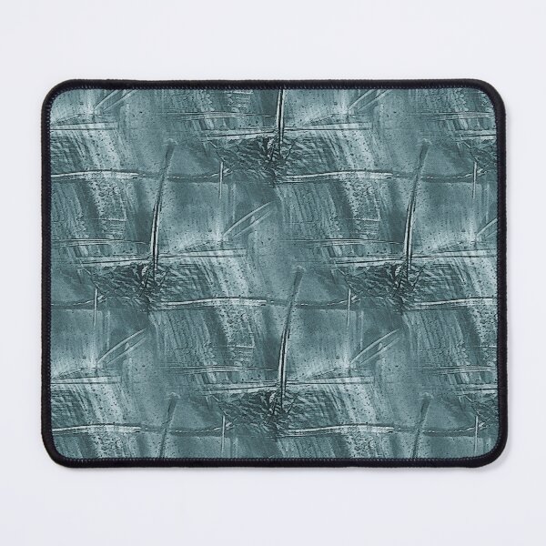 Item preview, Grunge Monochromatic Cross Abstract in Teal designed and sold by Artistestella.