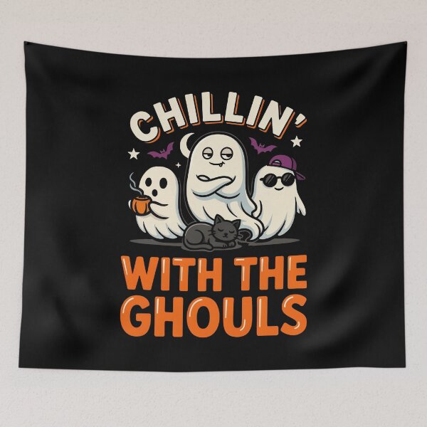 Item preview, Chillin With The Ghouls Halloween Squad Halloween Gift designed and sold by Say It With Ink.