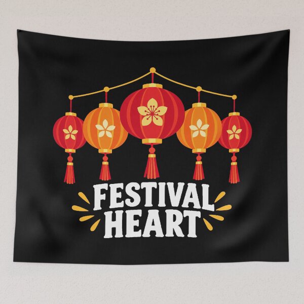 Item preview, Japanese Culture Festival Heart Lantern Matsuri Japanese Festival designed and sold by Uglyandcute.