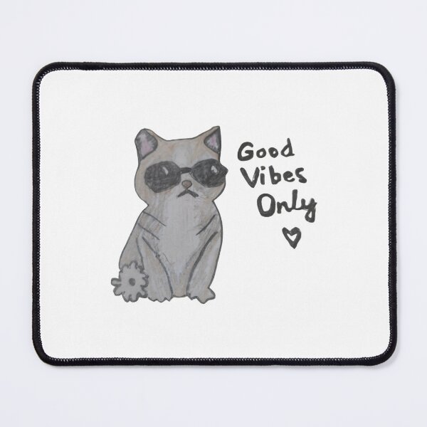 Item preview, Cool Cat Good Vibes Cute Kitten Sunglasses Art designed and sold by SqshopDrawn.