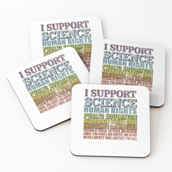 Item preview, I Support Science Human Rights Liberty And Justice For All Vintage Typography Art designed and sold by SEINENGAPPI23.