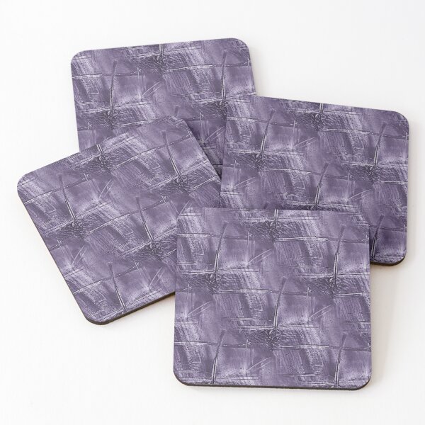 Item preview, Grunge Monochromatic Cross Abstract in Purple designed and sold by Artistestella.