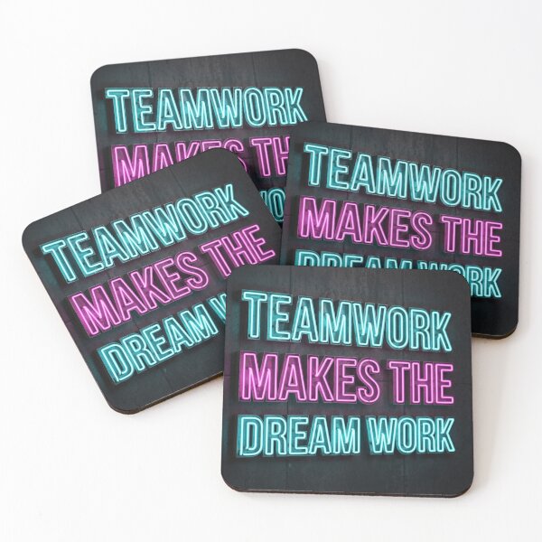 Item preview, 3D Neon Sign on Concrete: Teamwork Makes the Dream Work designed and sold by Zen Motif Japan.