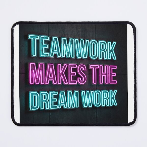 Item preview, 3D Neon Sign on Concrete: Teamwork Makes the Dream Work designed and sold by Zen Motif Japan.