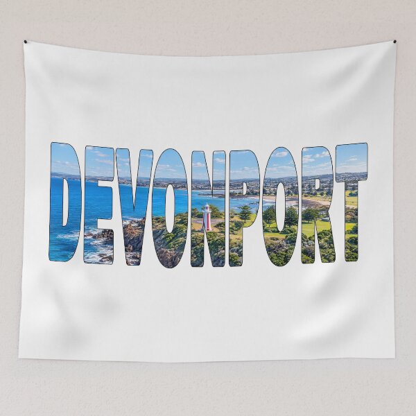 Item preview, DEVONPORT - Tasmania Australia Mersey Bluff Lighthouse City Background designed and sold by Adam Gormley.