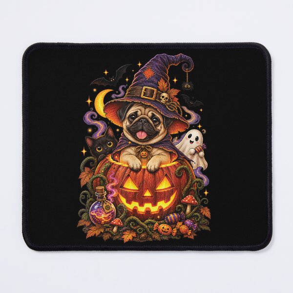 Item preview, Funny Pug Breed Pet Halloween Pumpkins Halloween Dogs designed and sold by LittleNhutton.