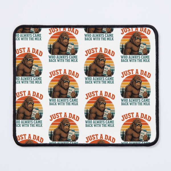 Item preview, Just A Dad Who Always Came Back With The Milk Bigfoot Retro Sunset Father's Day Art designed and sold by SEINENGAPPI19.