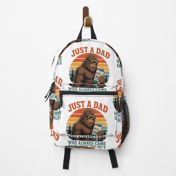 Item preview, Just A Dad Who Always Came Back With The Milk Bigfoot Retro Sunset Father's Day Art    designed and sold by SEINENGAPPI19.