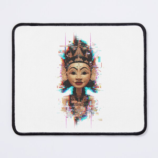 Item preview, Glitch Art Tribal Deity – Cyberpunk Ancient Golden Statue Digital Art designed and sold by cannsuh.