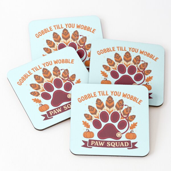 Item preview, Gobble Till You Wobble Paw Squad Thanksgiving Vet designed and sold by Nzgiftsandmore.