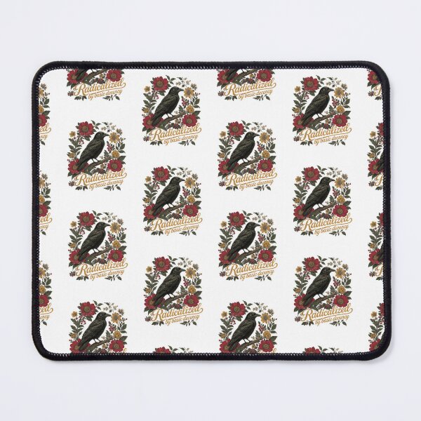 Item preview, Radicalized By Basic Decency Black Crow Raven Vintage Botanical Cottagecore Art designed and sold by SEINENGAPPI18.