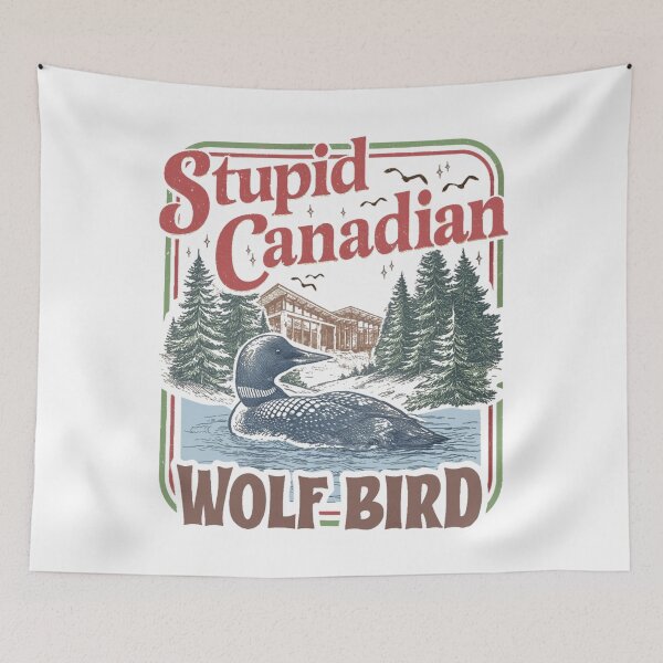 Item preview, Stupid Canadian Wolf Bird Heated Hockey Meme designed and sold by KelsterRandom.