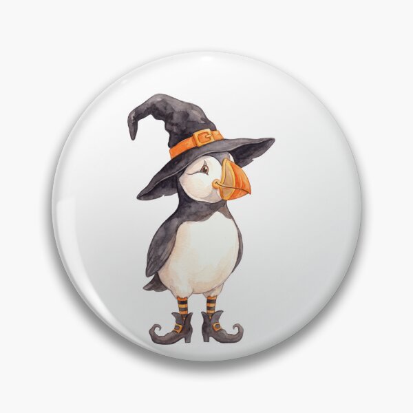 Item preview, Witchy Puffin Halloween designed and sold by Tiffany Roy.