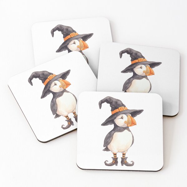 Item preview, Witchy Puffin Halloween designed and sold by Tiffany Roy.
