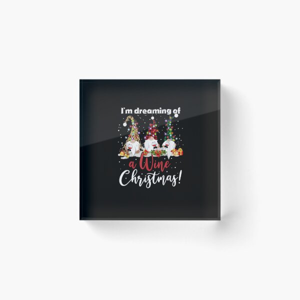 Item preview, Funny Christmas Gnome Wine Drinker I'm Dreaming of a Wine Christmas designed and sold by Aniverlia.