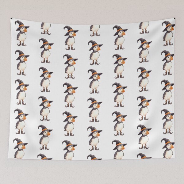 Item preview, Witchy Puffin Halloween designed and sold by Tiffany Roy.