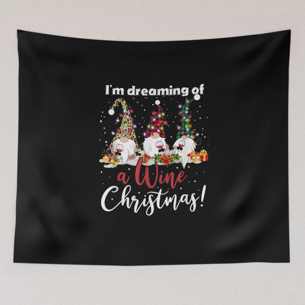Item preview, Funny Christmas Gnome Wine Drinker I'm Dreaming of a Wine Christmas designed and sold by Aniverlia.