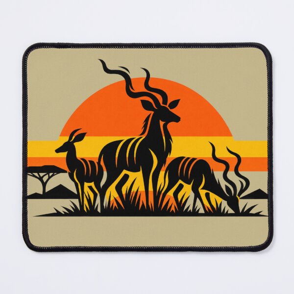 Item preview, African Kudu Sunset Safari Wildlife Graphic designed and sold by JonelCrafts.