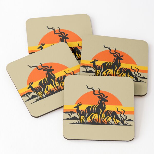 Item preview, African Kudu Sunset Safari Wildlife Graphic designed and sold by JonelCrafts.