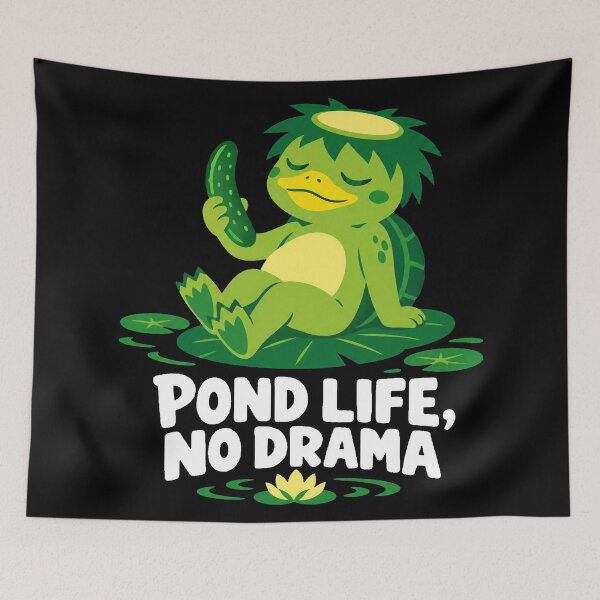 Item preview, Japanese Culture Halloween Kappa Pond Life No Drama Cute Yokai designed and sold by Uglyandcute.
