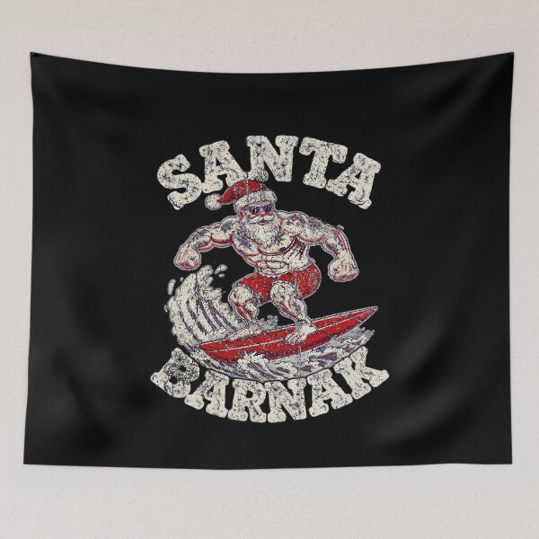 Item preview, Santa Barnak Surfing Muscular Santa Claus Summer Christmas Vintage Art designed and sold by SEINENGAPPI23.