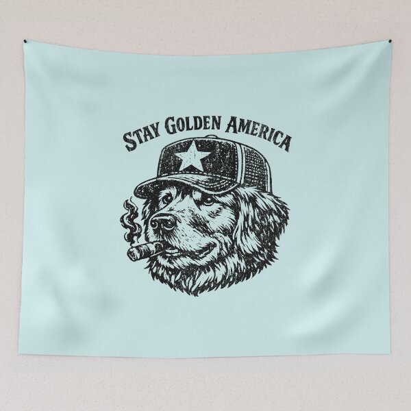 Item preview, Stay Golden America Labrador designed and sold by AwesomeBeyondLimits.