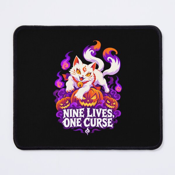 Item preview, Japanese Culture Halloween Bakeneko Nine Lives One Curse Spooky Cat designed and sold by Uglyandcute.