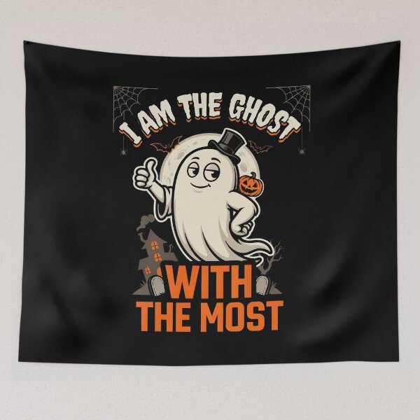 Item preview, I Am The Ghost With The Most Halloween Gift Funny Ghost designed and sold by Say It With Ink.