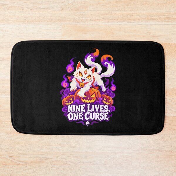Item preview, Japanese Culture Halloween Bakeneko Nine Lives One Curse Spooky Cat designed and sold by Uglyandcute.