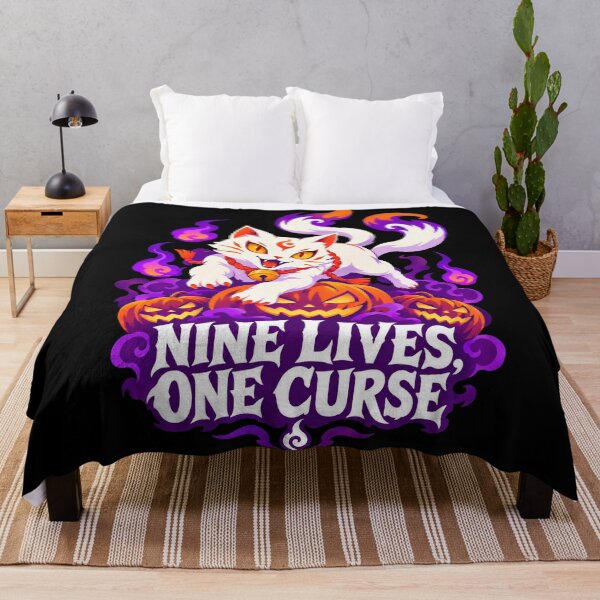 Item preview, Japanese Culture Halloween Bakeneko Nine Lives One Curse Spooky Cat designed and sold by Uglyandcute.