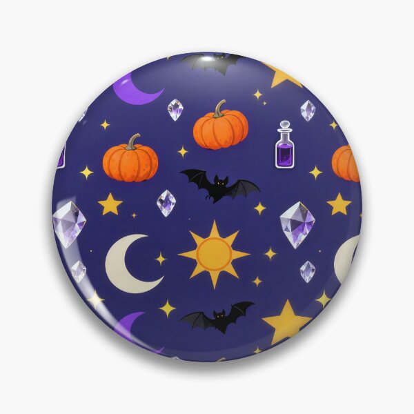 Item preview, Celestial Halloween Pumpkin Bat Crystal Pattern designed and sold by Mimoshi ⭐⭐⭐⭐⭐.