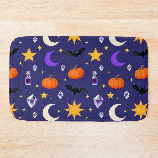 Item preview, Celestial Halloween Pumpkin Bat Crystal Pattern designed and sold by Mimoshi ⭐⭐⭐⭐⭐.