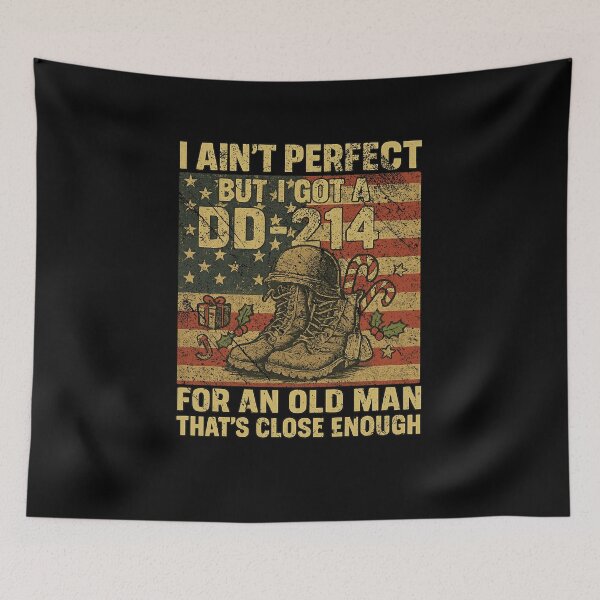 Item preview, I Got A DD-214 Combat Boots Military Veteran Christmas Vintage Flag Art designed and sold by SEINENGAPPI19.