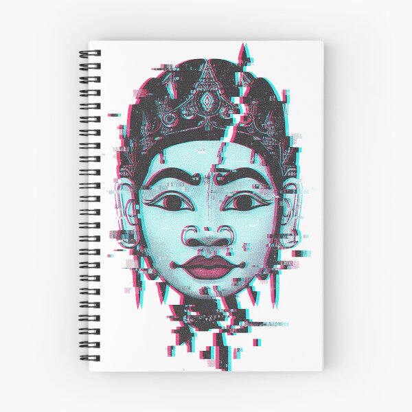 Item preview, Glitch Art Tribal Deity – Cyberpunk Ancient Mask Digital Art designed and sold by cannsuh.