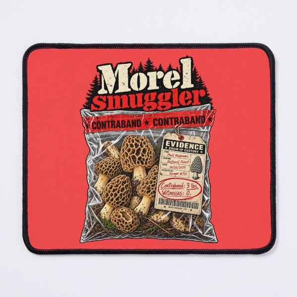 Item preview, Morel Smuggler Contraband - Funny Morel Mushroom Hunter designed and sold by LottiesLuck.