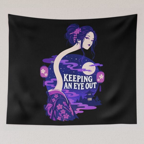 Item preview, Japanese Culture Halloween Rokurokubi Keeping An Eye Out Japanese Yokai designed and sold by Uglyandcute.