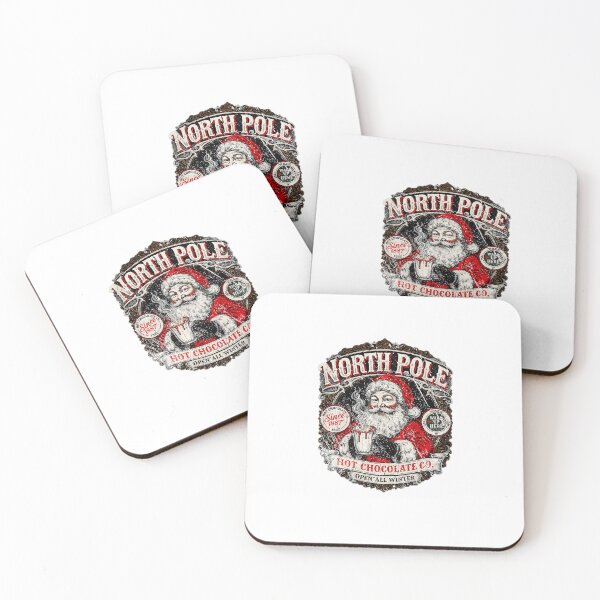 Item preview, North Pole Hot Chocolate Co Santa Claus Vintage Christmas Winter Art designed and sold by SEINENGAPPI18.