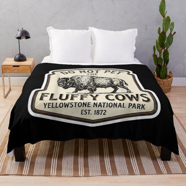 Item preview, Do Not Pet Fluffy Cows National Park Yellowstone Wyoming designed and sold by LittleNhutton.