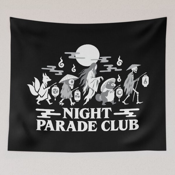 Item preview, Japanese Culture Halloween Night Parade Club Yokai Ghost Parade designed and sold by Uglyandcute.