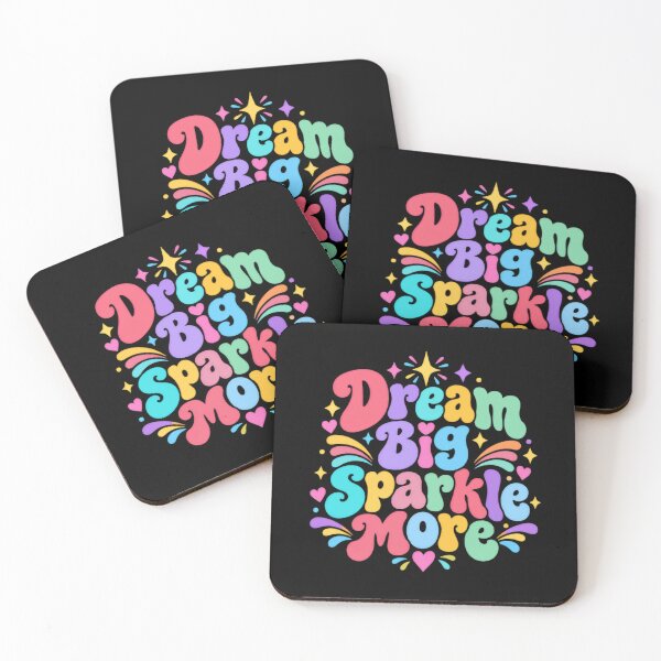Item preview, Dream Big Sparkle More Inspirational Motivational Quote Positive Affirmation Women Girls designed and sold by RetroMini2026.