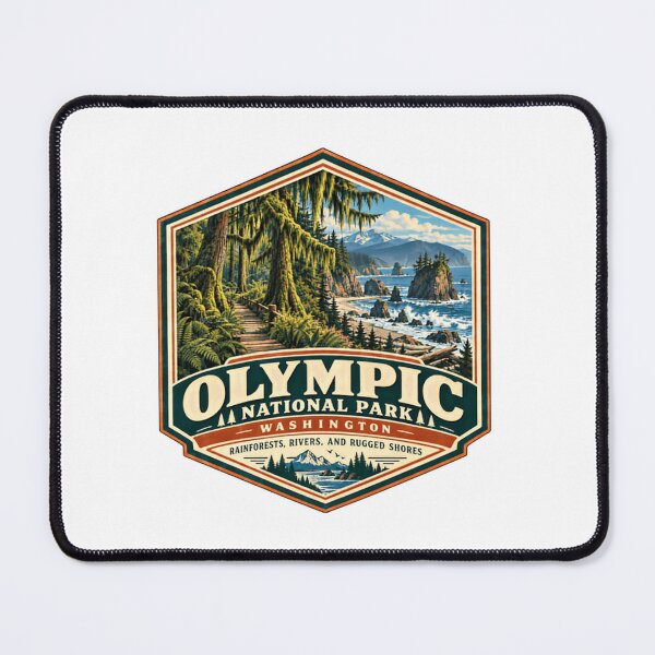 Item preview, Olympic National Park Washington Rainforests, Rivers, And Rugged Shores National Park Travel Hiking Adventure designed and sold by Simsimah26Parks.