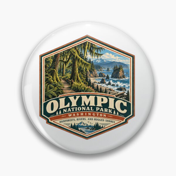Item preview, Olympic National Park Washington Rainforests, Rivers, And Rugged Shores National Park Travel Hiking Adventure designed and sold by Simsimah26Parks.