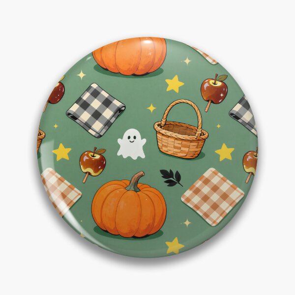 Item preview, Cozy Fall Pumpkin Caramel Apple Picnic Pattern designed and sold by Mimoshi ⭐⭐⭐⭐⭐.