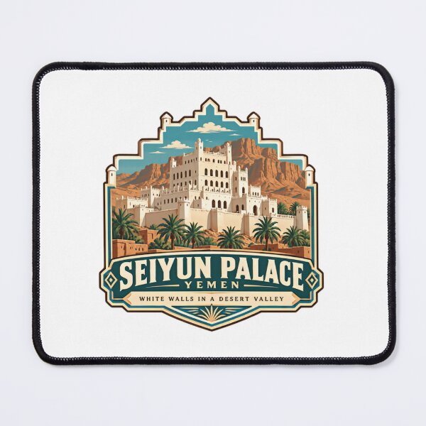 Item preview, Seiyun Palace Yemen White Walls In A Desert Valley Travel Landmark Culture designed and sold by Simsimah26Parks.