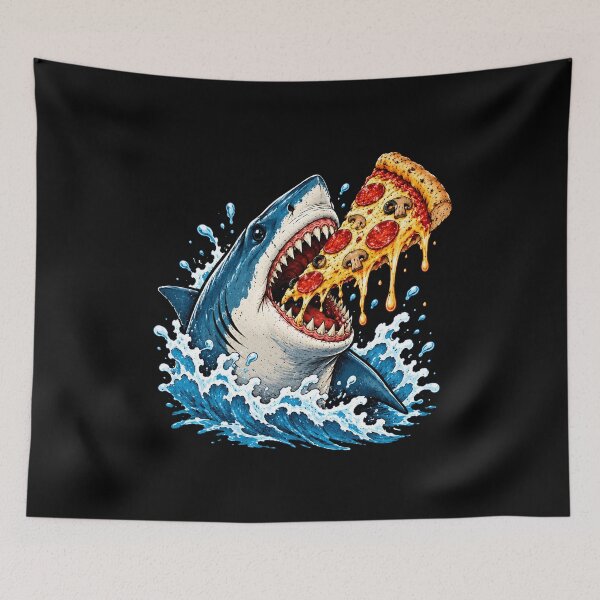 Item preview, Pizza Eating Shark designed and sold by fairmont-press.