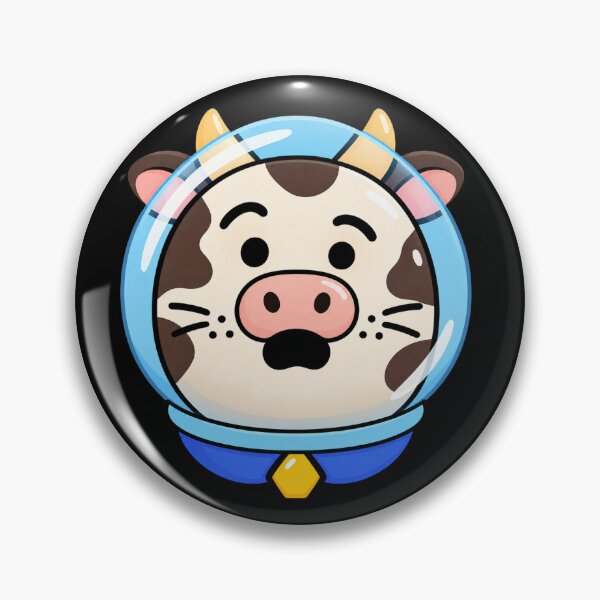 Item preview, Cute Cow in Astronaut Helmet designed and sold by PupCharacter.