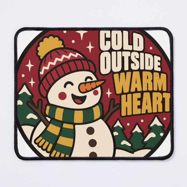 Item preview, Snowman Gift - Cold Outside Warm Heart designed and sold by RedRubyBubble.