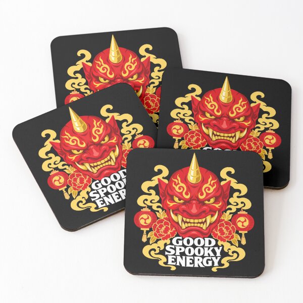 Item preview, Japanese Culture Halloween Oni Good Spooky Energy Demon Mask designed and sold by Uglyandcute.