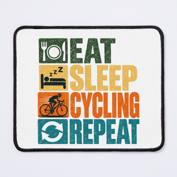 Item preview, Eat Sleep Cycling Repeat Bicycle Rider Cyclist Biking Fan designed and sold by NeedForParks.